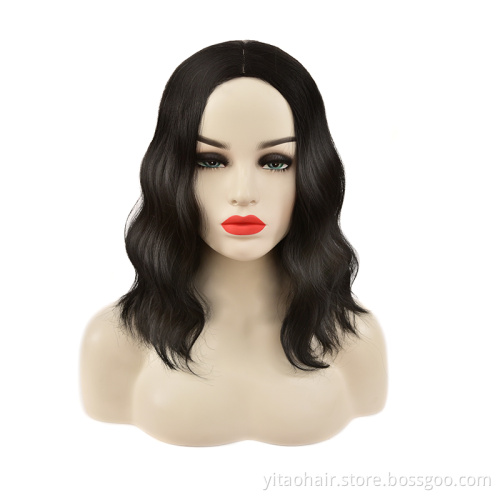 New Style short hair wholesale  good quality synthetic human hair wigs